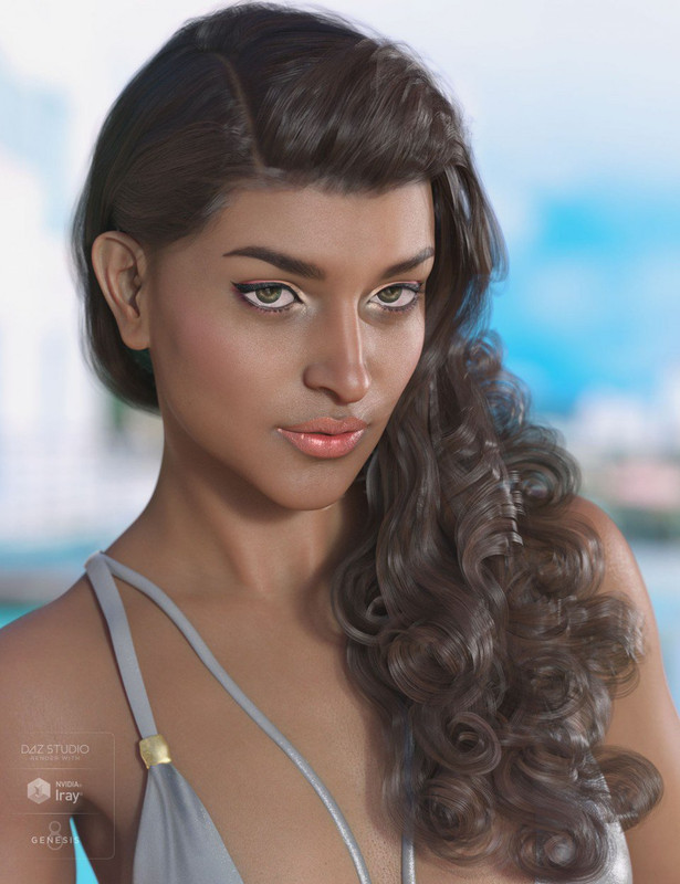 Nesena Hair for Genesis 3 & 8 Female(s)