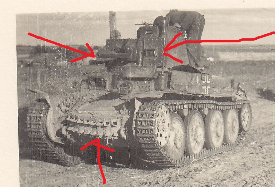 Wehrmacht 38( t ) Beute-Panzer Vormarsch Balkenk