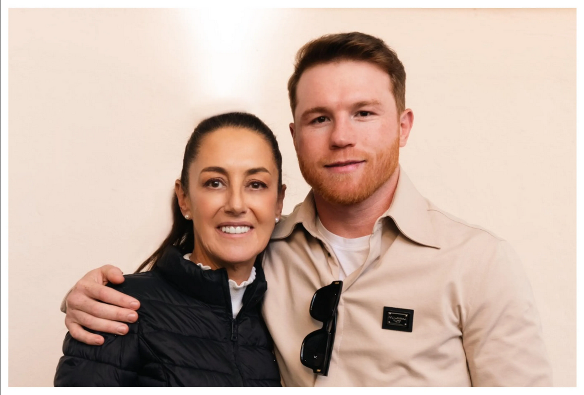 Sheinbaum se reúne con “El Canelo” Álvarez; lo llama “campeón de campeones”