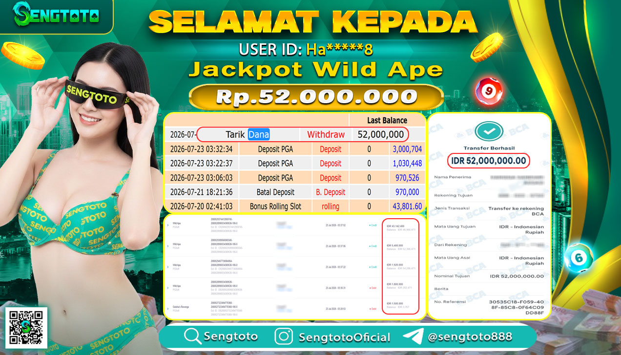 BUKTI PEMBAYARAN SLOT WILD APE