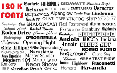 Mega Collection Font Bundle - 120000 Fonts