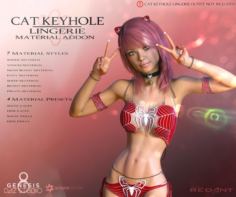 Cat Keyhole Lingerie Material Add-on for G8F Cat Keyhole Lingerie Material Add-on for G8F