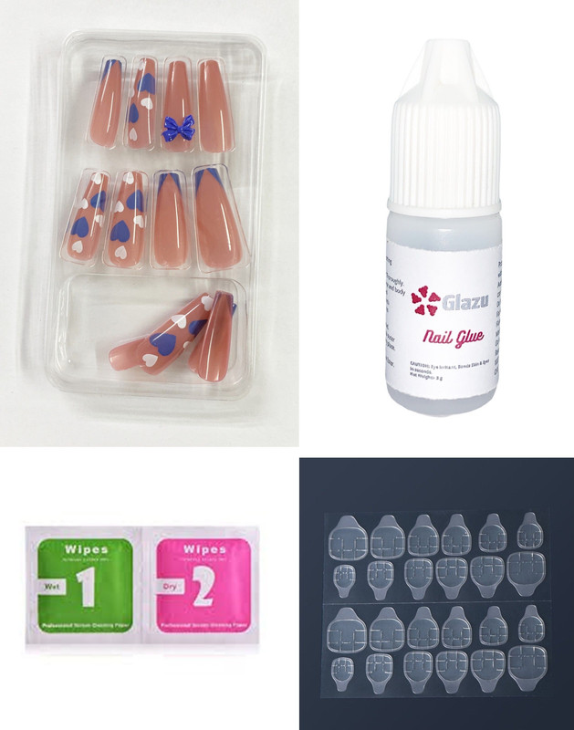 Daily Wear 12pcs Designer Ballerina Nails (coral Tree)