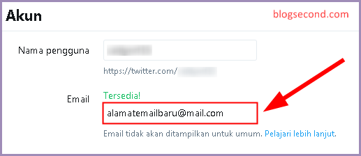 Tutorial Mengganti Email di Twitter