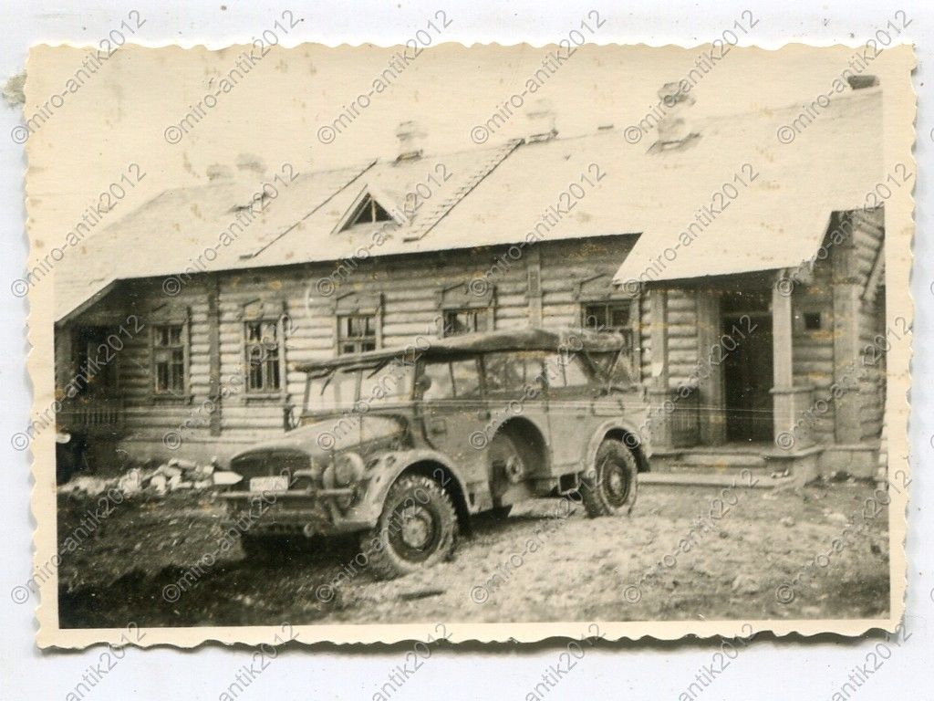 Foto, Wehrmacht, PKW, Kübelwagen, Quartier bei H