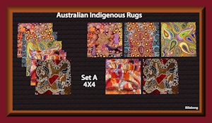 Australian Indigenous Rugs 4X4 Set A