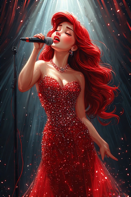 Disney-style-Ariel-singing-on-12