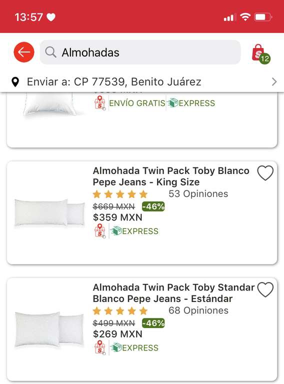 Sears: Almohadas 2 pack marca pepe jeans