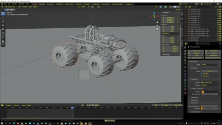 Rigging Vehicles with Rigid Body Physics in Blender 3.0