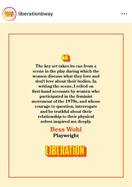 LIBERATION by Bess Wohl to open at the James Earl Jones theatre in October 