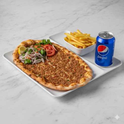 Menú pizza turca (30 cm.)