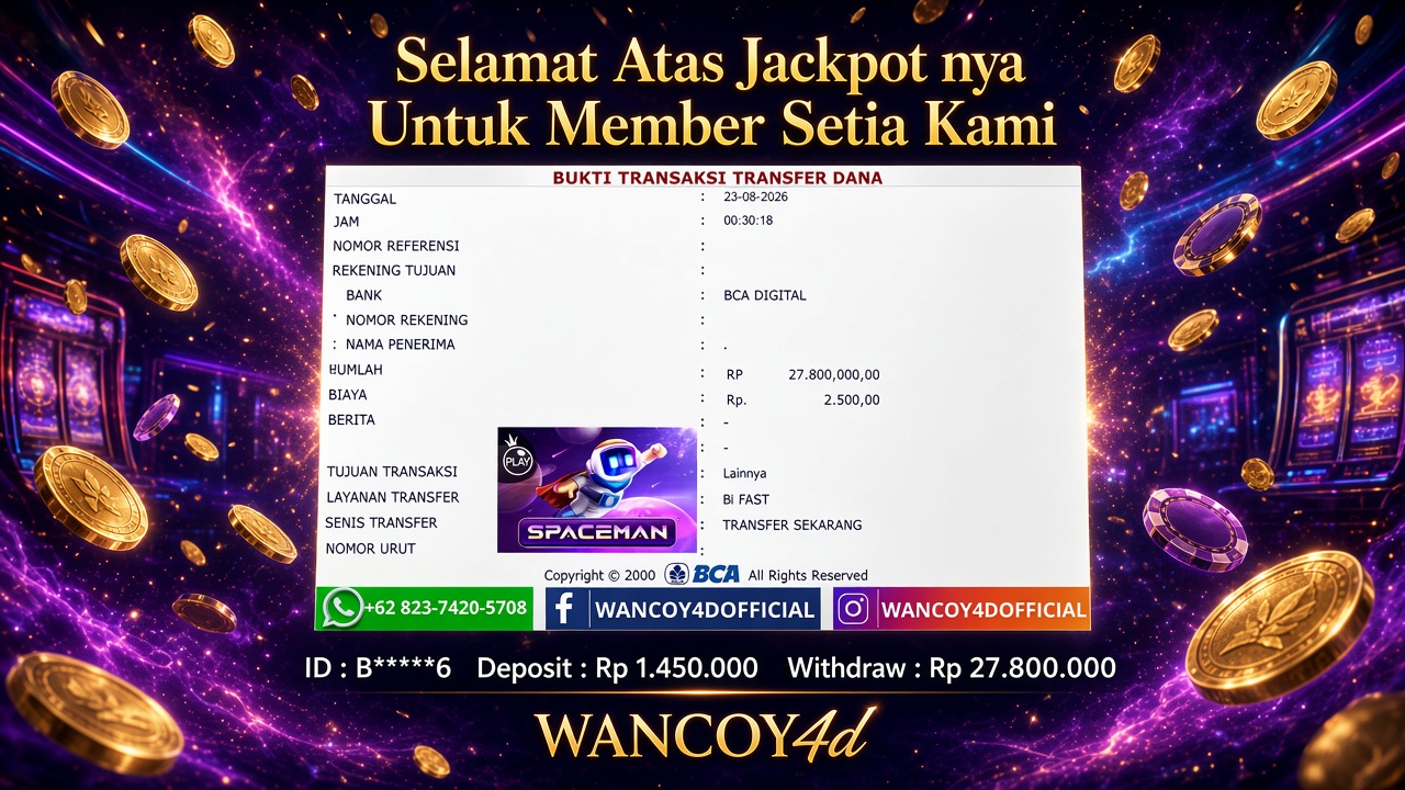 WANCOY4D SpaceMan PragmaticPlay Live RP.27.800.000 -LUNAS
