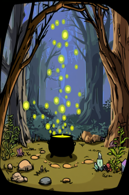 u7685144394 Cartoon style illustration of a magical forest cl 9c26a200 627a 49f5 b09d 0ae880d41511 3