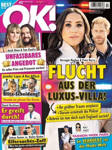 Cover: Ok! Frauenzeitschrift No 42 vom 12  Oktober 2022