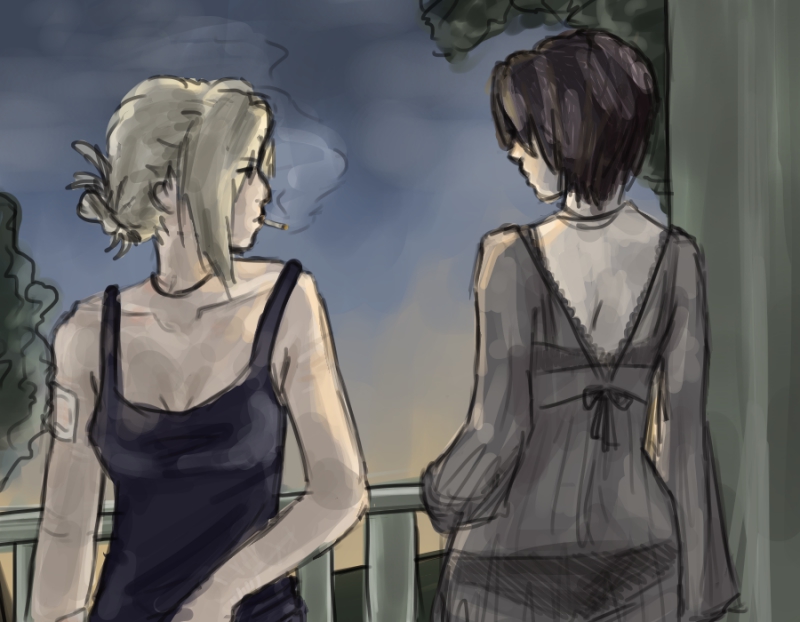 mikannie is so my and my gf.. anyway art by oomfie (@novachronosolos on twt)
