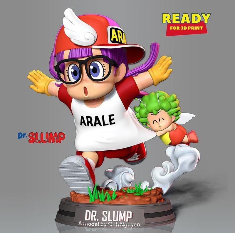 Arale and Gatchan - 3D Print Model