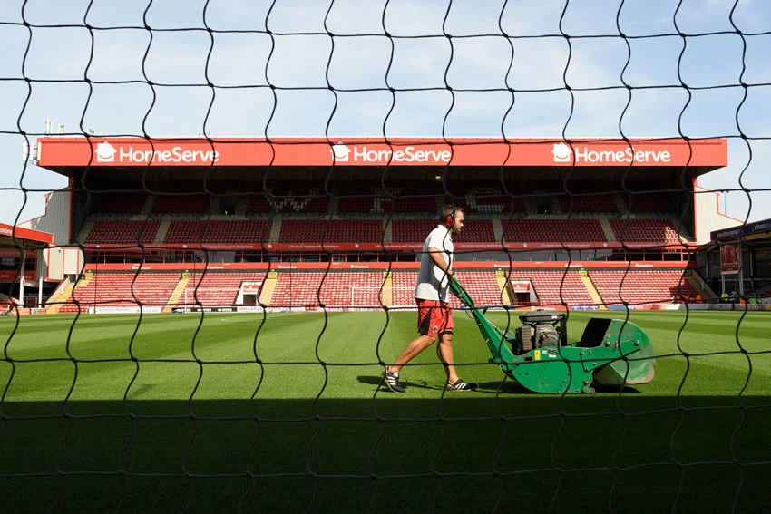 Pitch replacement work is well underway.