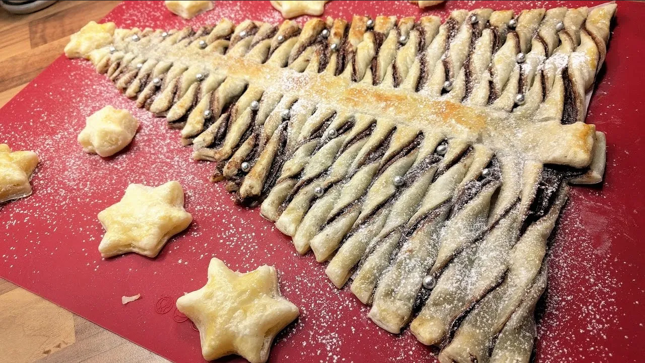 ¿Cómo hacer un árbol de Navidad de hojaldre y Nutella? Esta es la receta