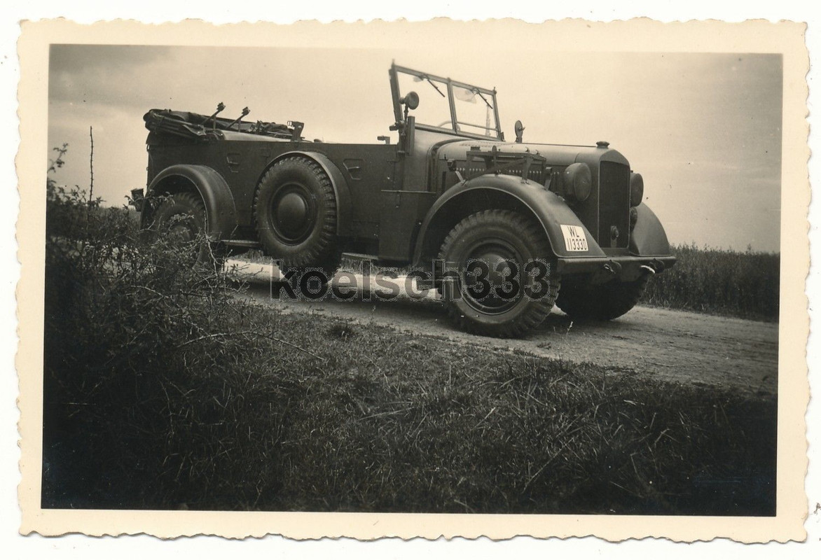 Foto Einheits PKW Horch 901 Kübelwagen Kfz Kennz