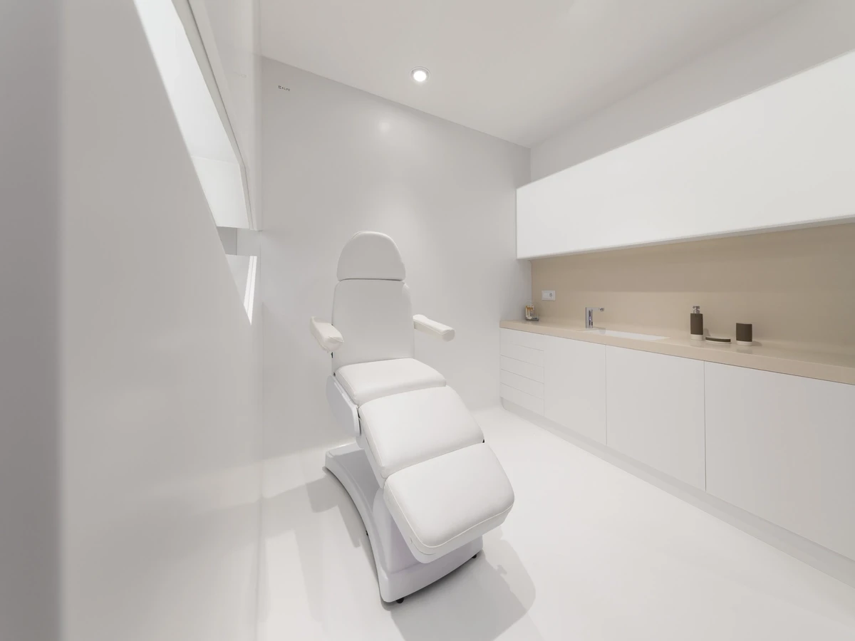 cosmetic treatment space with understated design.