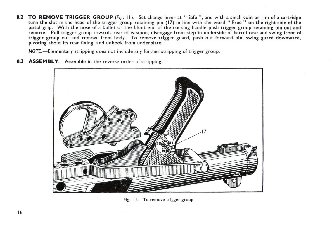 Sterling sub-machine gun user handbook 16