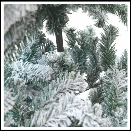 ALBERO DI NATALE INNEVATO BIANCO EFFETTO NEVE REALISTICO ABETE VERDE MODELLO SESTRIERE