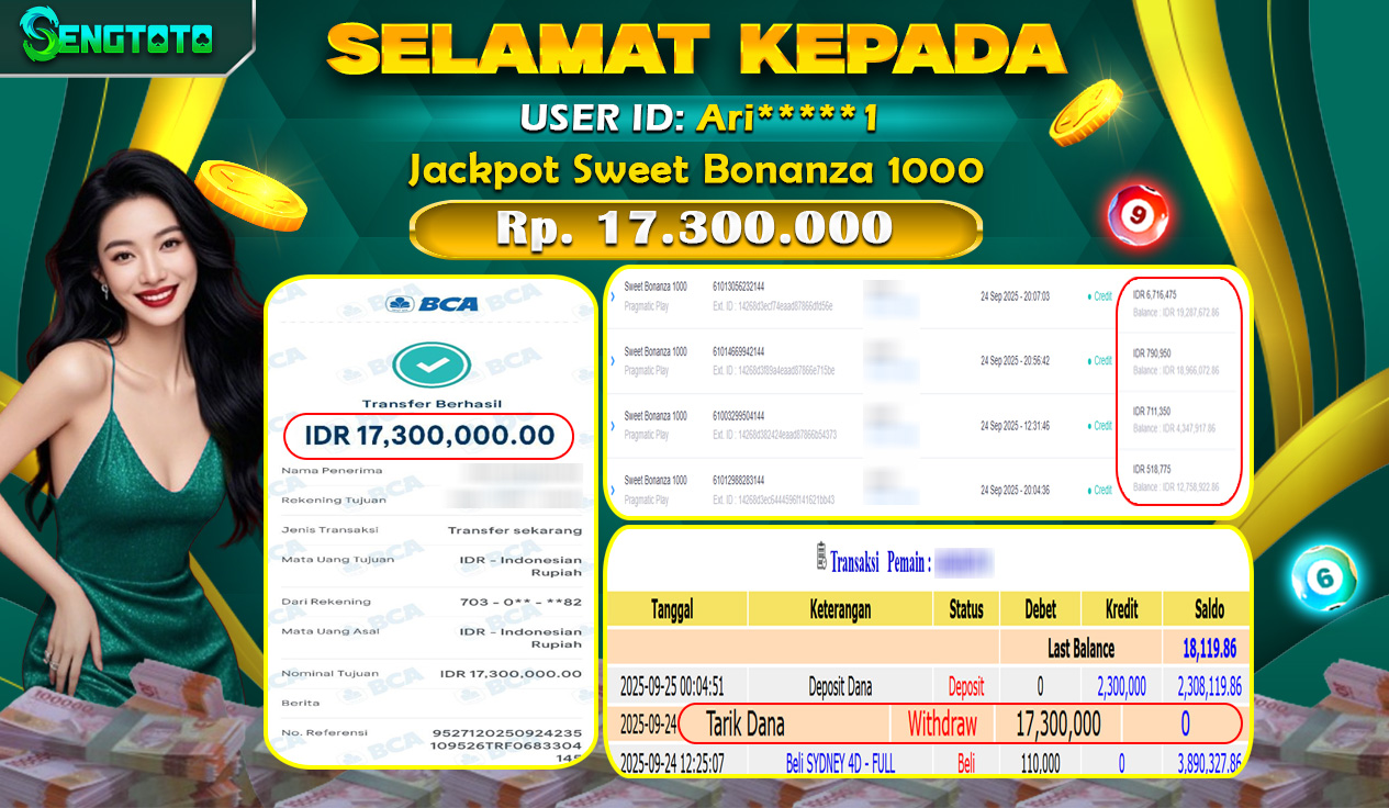 BUKTI PEMBAYARAN SLOT SWEET BONANZA 1000