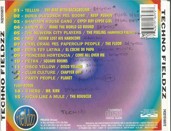 28/02/2023 - Various – Techno Fieldzz (CD, Compilation)(Fieldzz – 74321516972)  1997 R-13424534-1553951252-8081