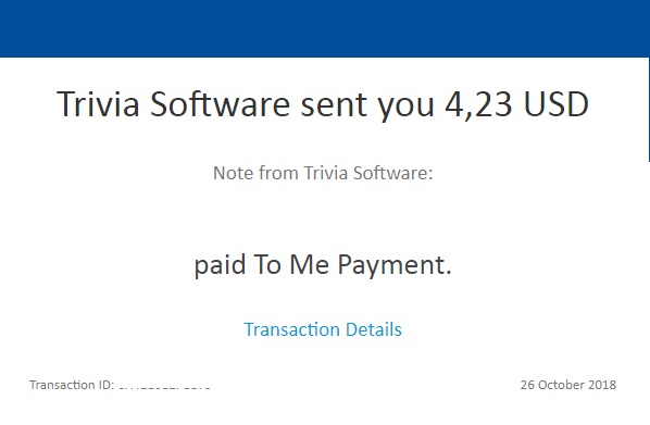 1st payment from PaidToMe ( 4,23$ ) Paidtomepayment