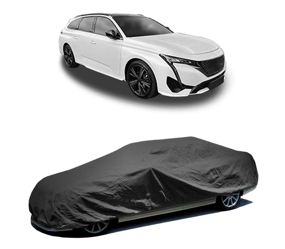 Husa tip prelata auto pentru PEUGEOT 308 SW III (FC_, FJ_, FR_, F4_, FN_) 2021,culoare negru, material textil impermeabil, rezistanta la intemperii praf UV, CARPASSION Husa Protectie