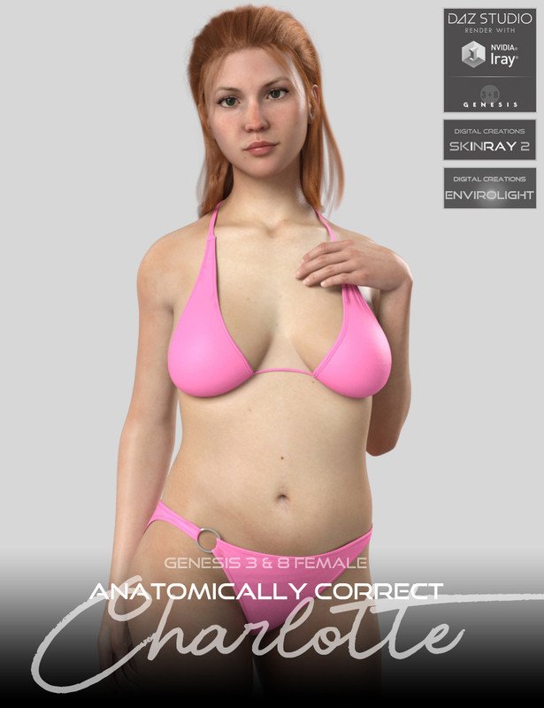 Anatomically Correct: Charlotte for Genesis 3 and Genesis 8 Female