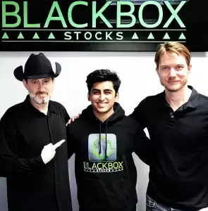Screenshot of the Blackboxstocks website homepage.