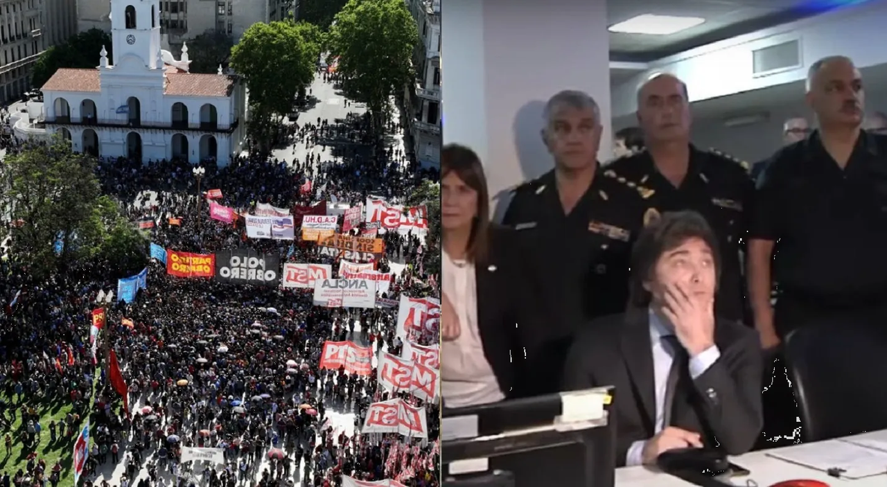 Primera marcha contra Milei activa protocolo “antipiquetes”, ya hay dos detenidos