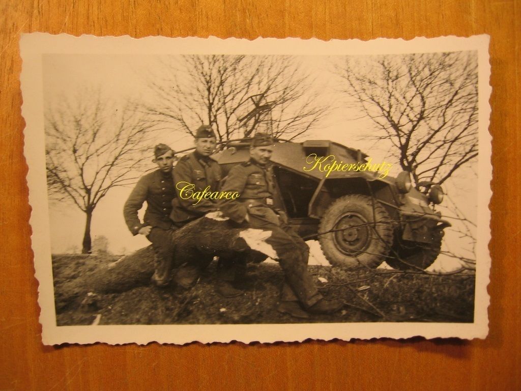 1943 altes Foto Wehrmacht Leichter Panzerspähwag