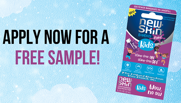 Experience the Benefits of New Skin Kids Liquid Bandage Paint for FREE! Experience the Benefits of New Skin Kids Liquid Bandage Paint for FREE!