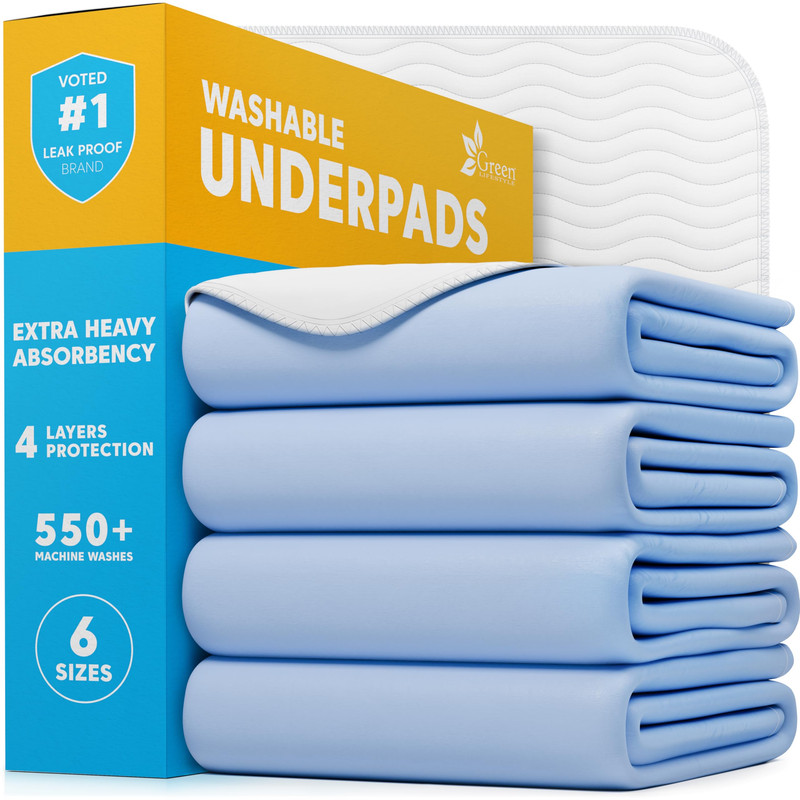 GREEN LIFESTYLE Washable Underpads 34x36 4 Pack