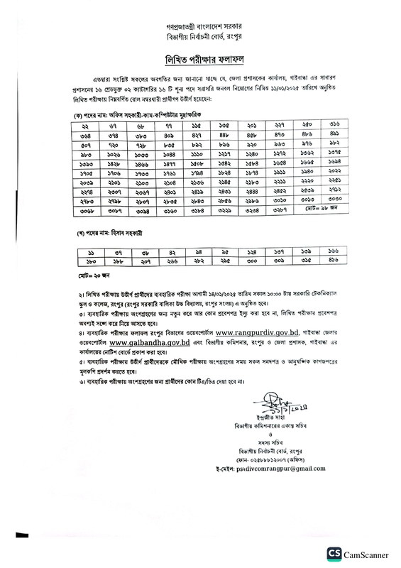 DC-Office-Gaibandha-Exam-Result-2025-PDF