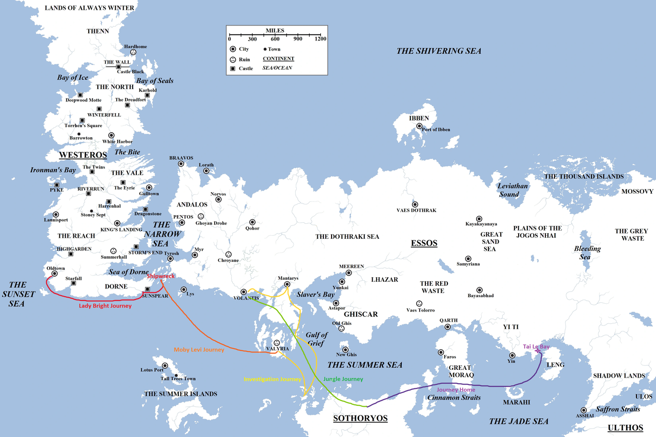 Ice and Fire World Map