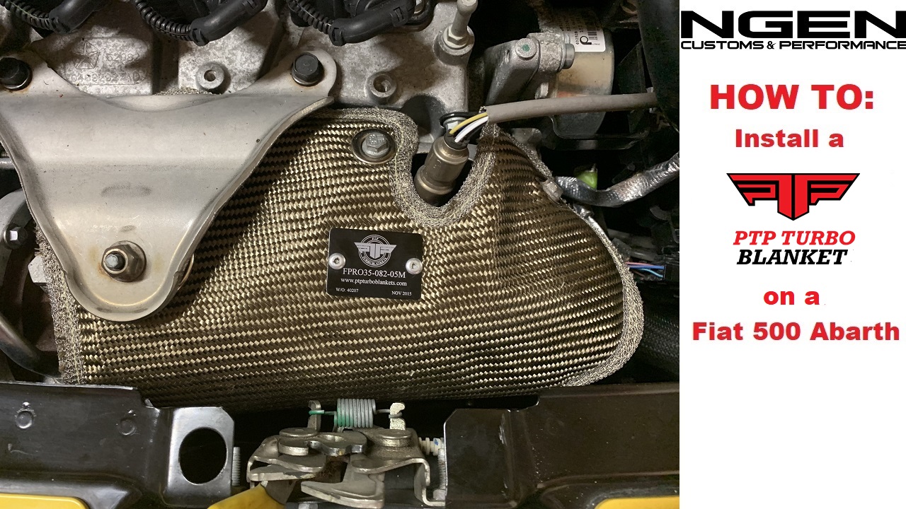 NEW VIDEO! How to install a PTP Turbo Blanket on a Fiat 500 Abarth