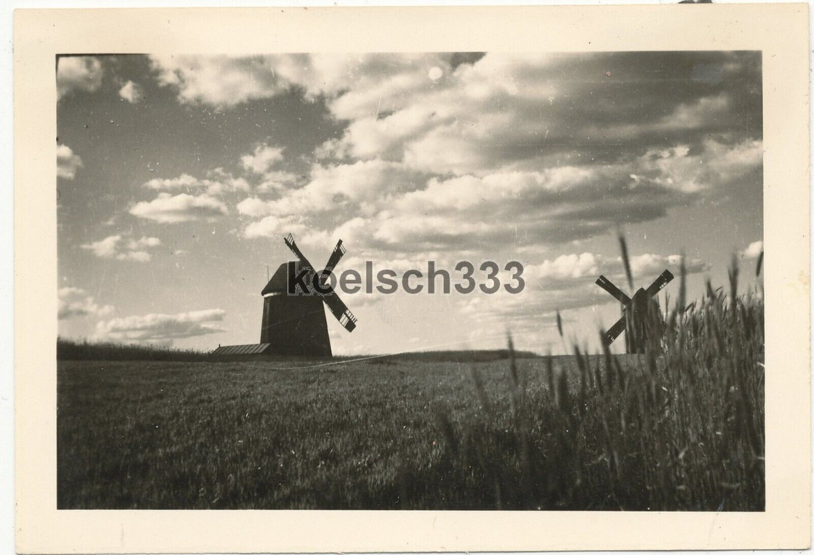 Foto zwei Windmühlen in Russland Wehrmacht Ostfeldzug 1941