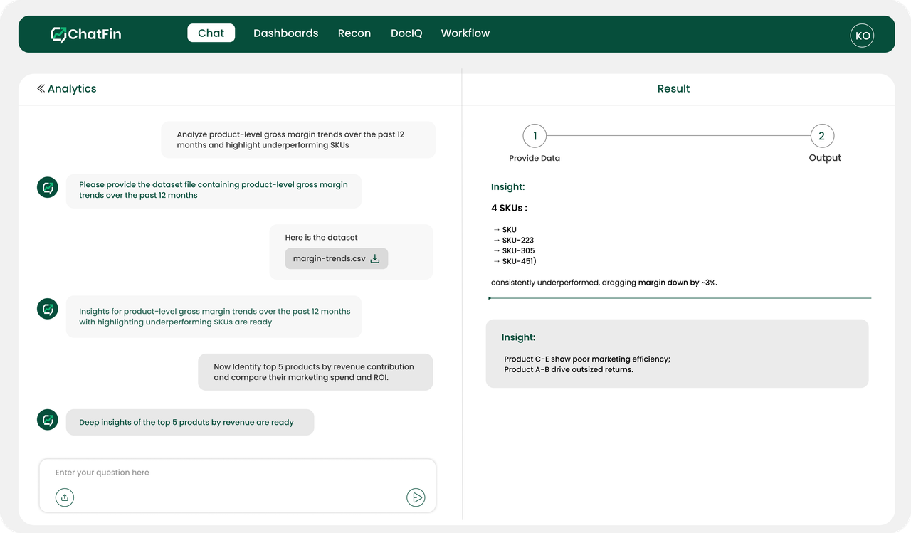 ChatFin Document Intelligence Workflow