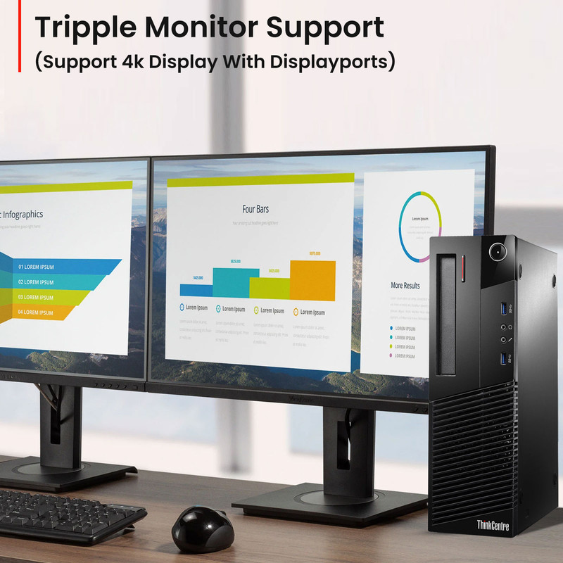 Lenovo M83 SFF Desktop PC Intel i5-4570 16GB 512GB SSD Built