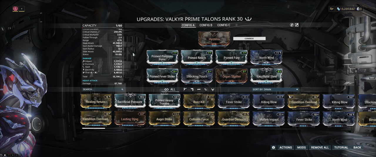 Warframe Valkyr Build