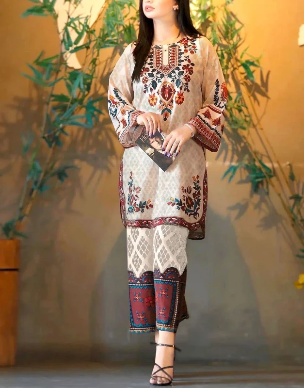 All-Over Digital Print 2-Pc Karandi for Girls – 3.25m Shirt, Matching Trouser