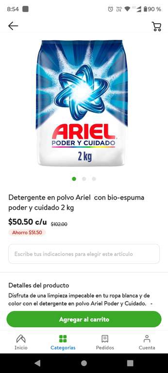 Bodega Aurrera: Ariel 2 KG EN $50.50 DE ($102.00). Ace a $49.00 de 2 kg de ($88.00) | CDMX 
