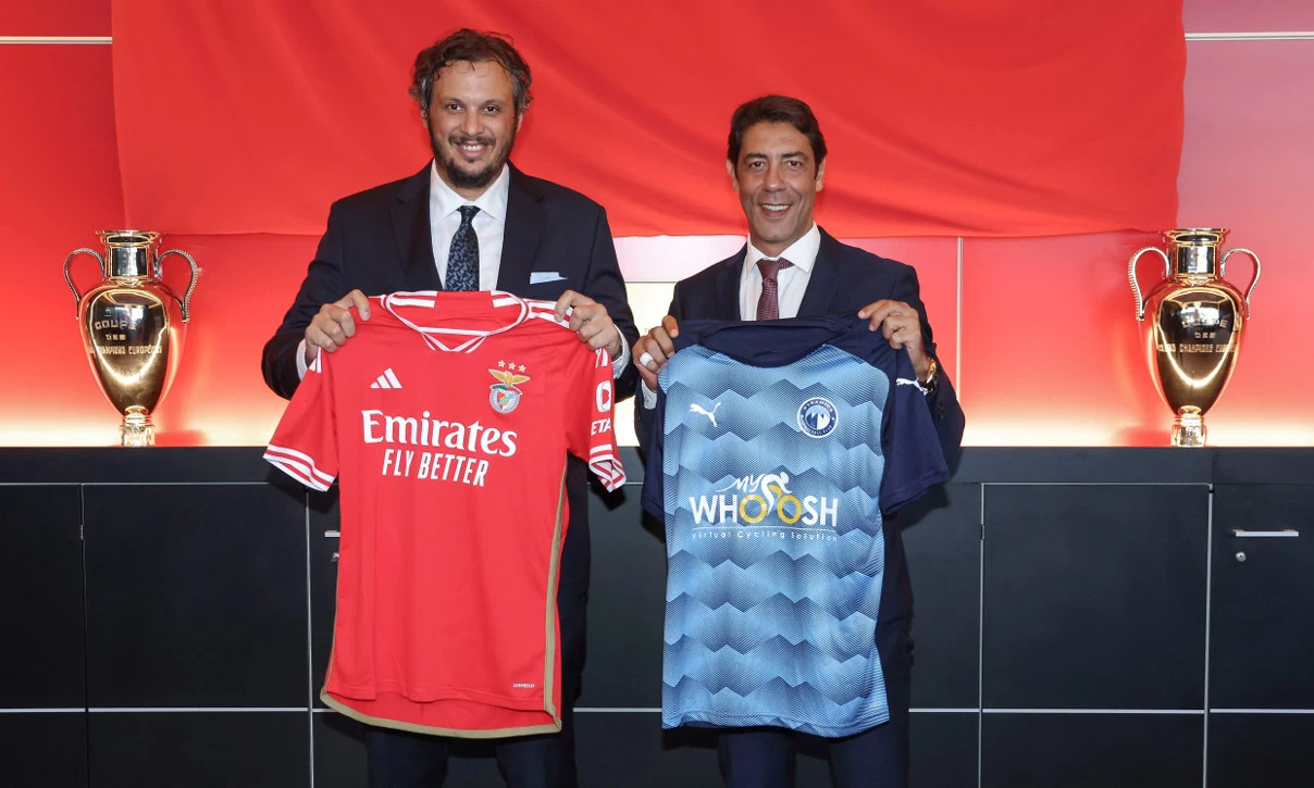 President of SL BenficaRui Costa with the president of FC Pyramid Madmoud Eid