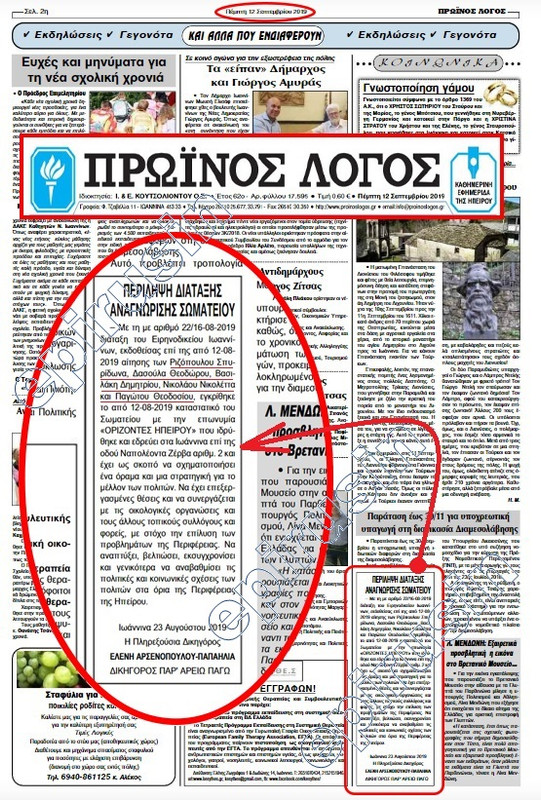 Το Σωματείο με την επωνυμία ΟΡΙΖΟΝΤΕΣ Η?ΕΙΡΟΥ