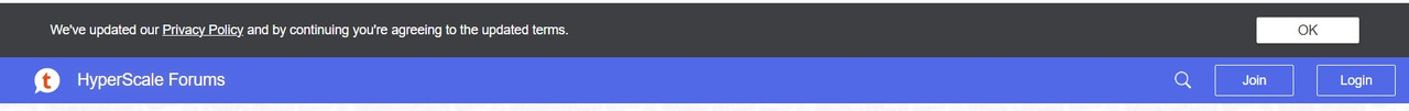 Hyperscale Privacy Policy prompt