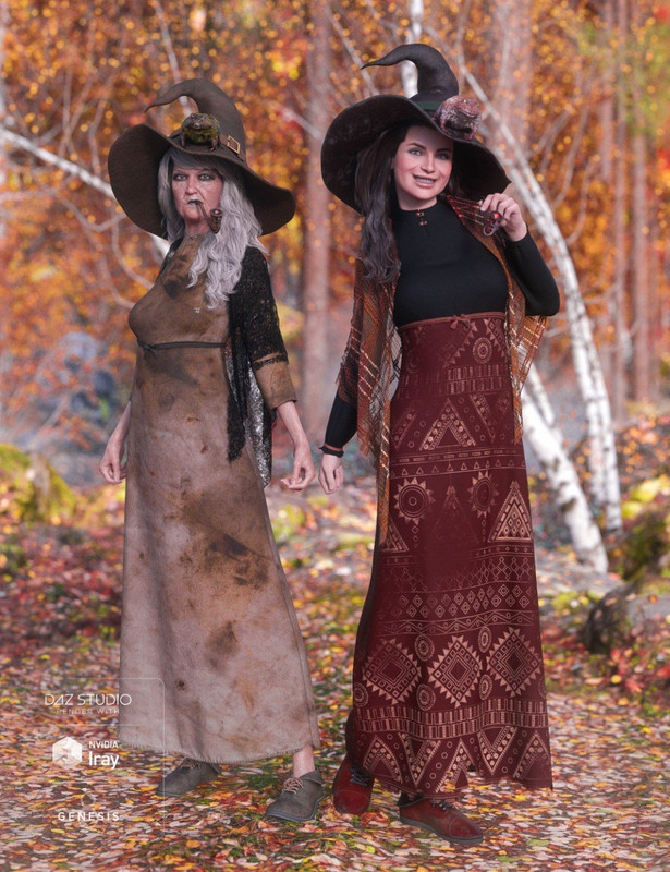 dForce Toad Witch Outfit Textures dForce Toad Witch Outfit Textures