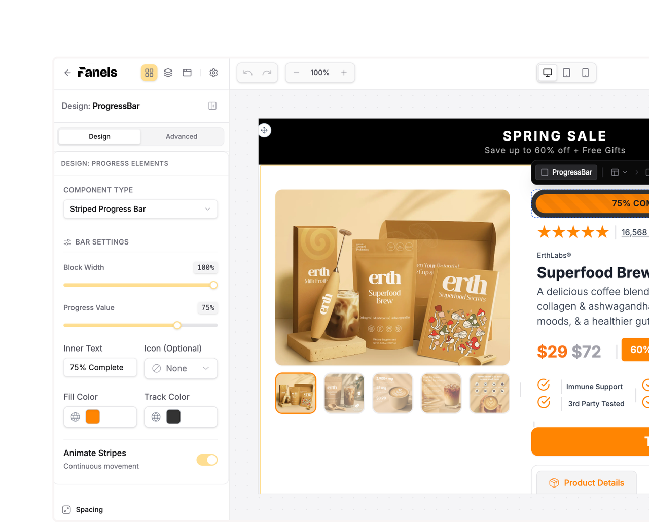 Fanels screenshot